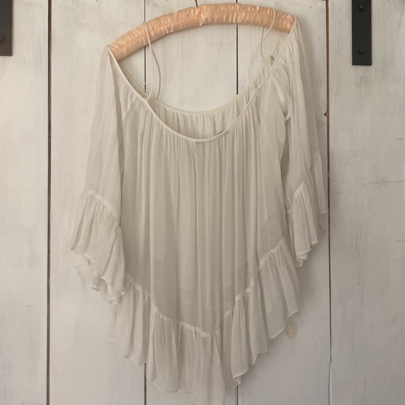 Sexy chiffon off the shoulder top - Picture 2 of 2